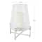16" Clear Glass & Stainless Steel Hurricane Candle Holder